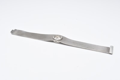 Lot 18 - Duward: A lady's white metal bracelet watch