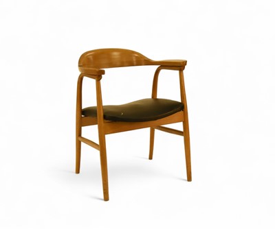 Lot 129 - A Danish style mid century desk armchair, manner of Arne Wahl Iversen
