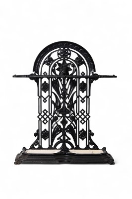 Lot 336 - A Coalbrookdale cast iron umbrella/stick stand