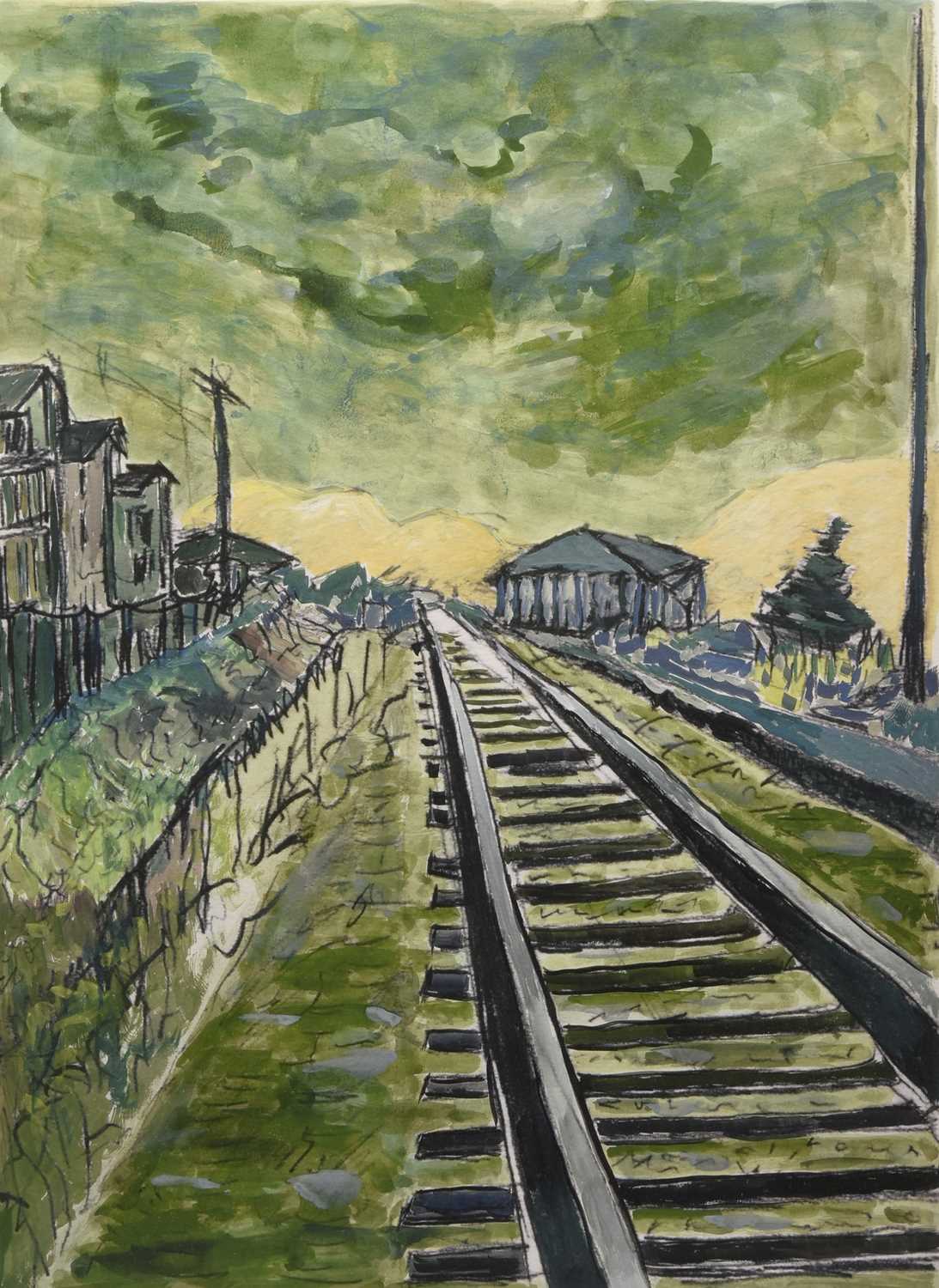 31 - Bob Dylan (American b.1941) Train Tracks (Green)