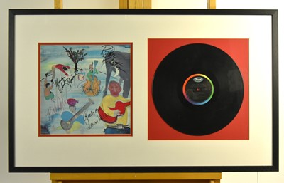Lot 237 - A collection of five signed framed vinyl's bearing ink signatures