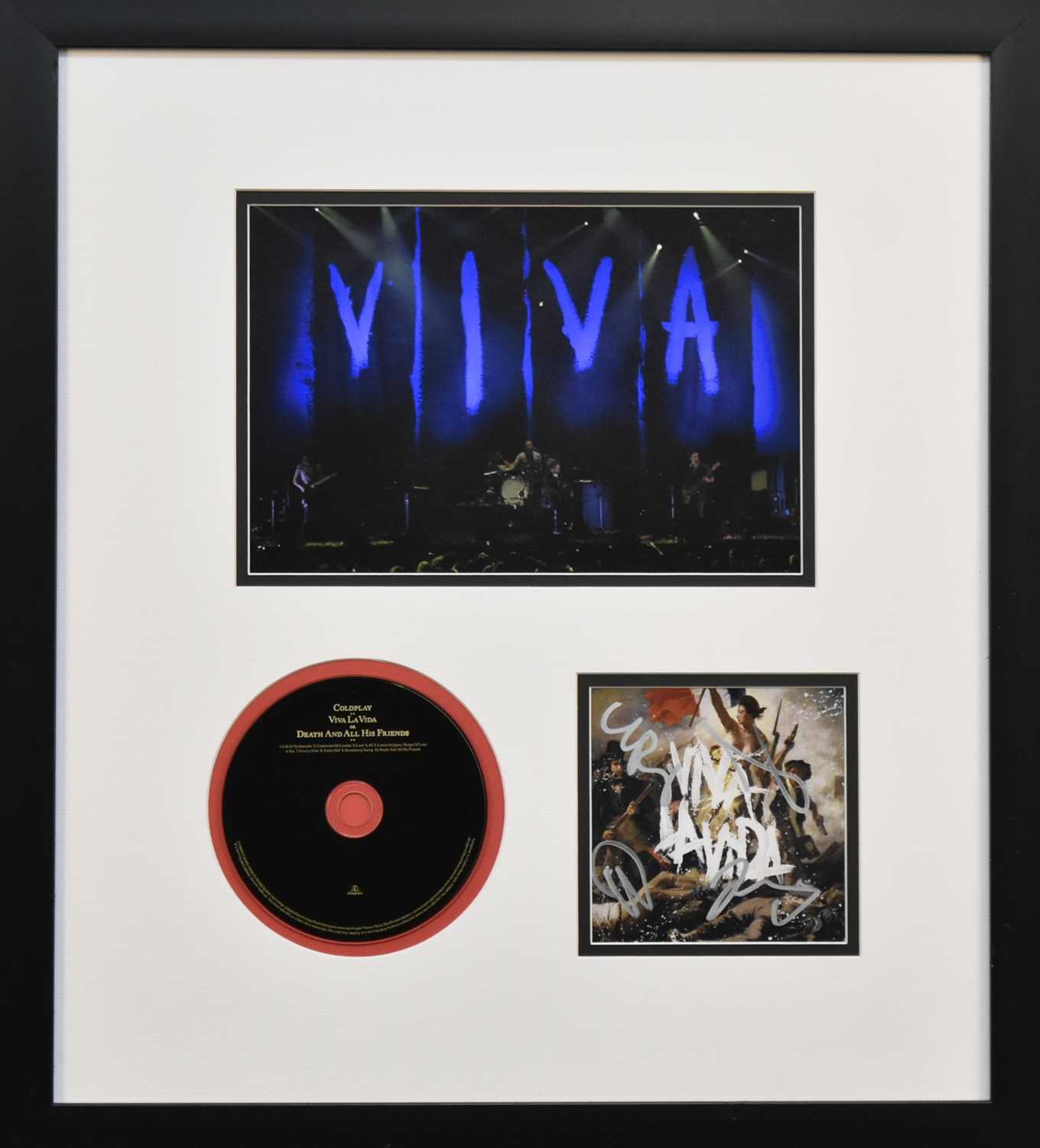 Lot 121 - A collection of Coldplay memorabilia bearing ink signatures