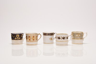 Lot 422 - English coffee cans including Derby, Miles Mason and Spode, early 19th century