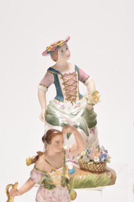 Lot 300 - Six Royal Crown Derby figures including 'Summer' and 'Winter'