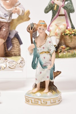 Lot 300 - Six Royal Crown Derby figures including 'Summer' and 'Winter'
