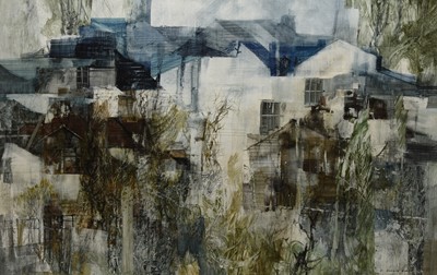 Lot 85 - Frederick Donald Blake RI RSMA (Scottish 1908-1997), 'Behind the Houses'