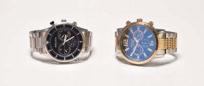 Lot 138 - Police and Omax: Two gentleman's bracelet watches