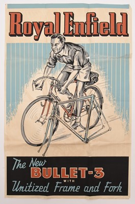 Lot 4 - A Royal Enfield advertising poster with REVS magazines, catalogue, handbook (6)