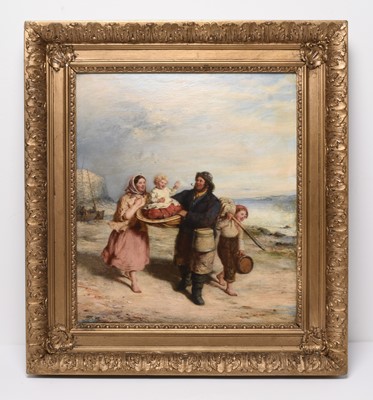 Lot 18 - Samuel Edmonston (1825-1906) The Fisherman's Return