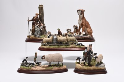 Lot 128 - Five Border Fine Arts figural groups including limited editions