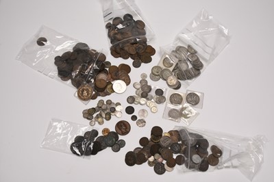 Lot 136 - A large assortment of UK and foreign silver, cupro-nickel, copper and bronze coinage