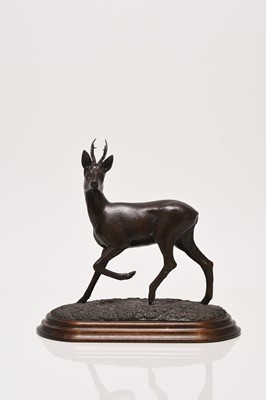 Lot 108 - Geoffrey Dashwood (b.1947), standing deer, bronze