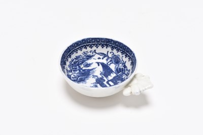 Lot 12 - Caughley 'Fisherman' taster or caddy spoon, circa 1785-90