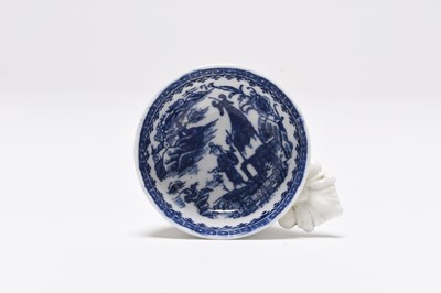 Lot 12 - Caughley 'Fisherman' taster or caddy spoon, circa 1785-90