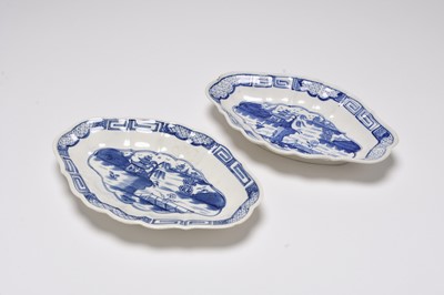 Lot 20 - A pair of Caughley 'Weir' dessert dishes, circa 1785-93