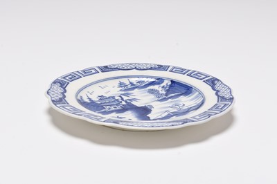 Lot 21 - A Caughley 'Weir' dessert plate, circa 1785-93