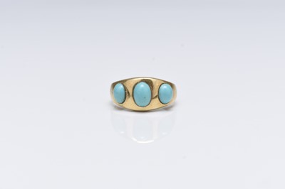 Lot 239 - At Victorian 18ct gold turquoise ring