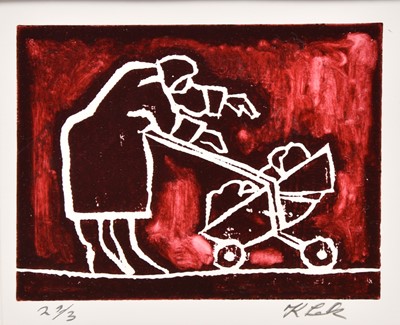 Lot 203 - Karel Lek (Belgian, 1929-2020) two lino cuts (2)