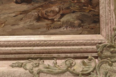 Lot 19 - Robert Morley (British 1857-1941) Four Kittens Observing a Toad