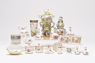 Lot 49 - Assembled English porcelain miniatures and other wares