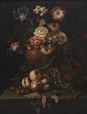 Lot 47 - Richard Smith (19th century) Still Life of Roses, Tulips, Irises and spring flowers in a vase