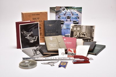 Lot 172 - Rolls-Royce and Bentley interest: An archive of service handbooks, ephemera and collectables