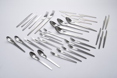 Lot 241 - An Arne Jacobson for Anton Michelsen Danish stainless steel cutlery set (64)