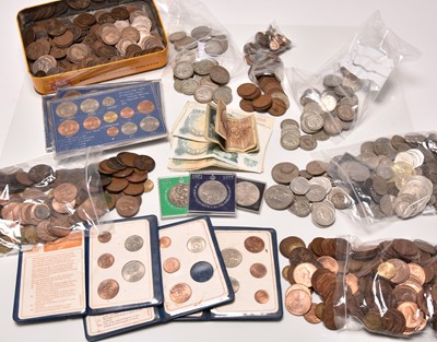Lot 156 - A large collection of UK and foreign silver, cupro-nickel, copper and bronze coinage