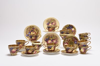 Lot 131 - Aynsley Orchard Gold coffee service, 20th century