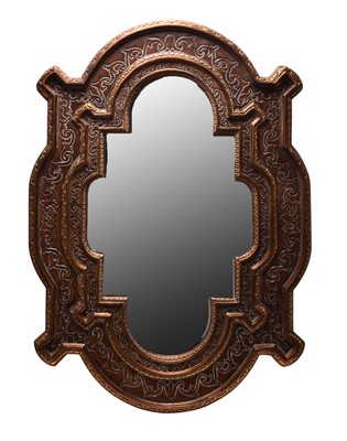Lot 242 - A Renaissance revival parcel gilt mirror