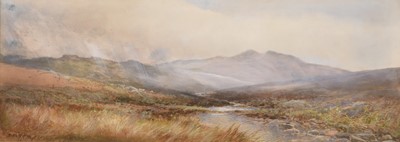 Lot 278 - William Widgery (1822-1893) A Dartmoor Stream, view towards Yes Tor