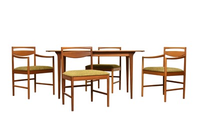 Lot 250 - A Macintosh T3 teak extending dining table and six chairs