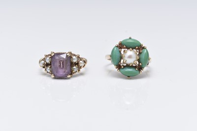 Lot 234 - Two stone set rings