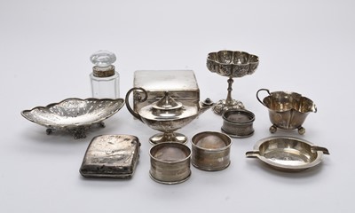 Lot 29 - A collection of silver and white metal wares
