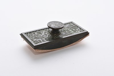 Lot 59 - An early 20th century Tiffany Studios patinated bronze 'Pine Needle' blotter