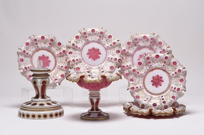 Lot 183 - A Bohemian style part fruit/dessert service