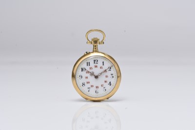 Lot 334 - LeCoultre: A lady's gold fob watch