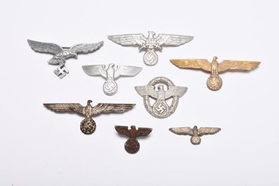 Lot 289 - Eight German Third Reich badges including Kriegsmarine, Police, Luftwaffe etc