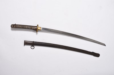 Lot 256 - WW2 Japanese Army Type-95 shin-gunto katana sword