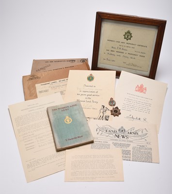 Lot 207 - Women's Land Army group relating to Miss Joyce Muriel Green