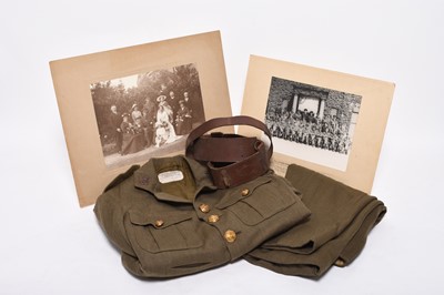 Lot 212 - WW1 Officer's Service dress tunic with provenance to 2nd Lt. Simon, North Staffs Regt, plus trousers