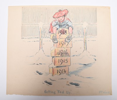 Lot 214 - WW1 Prisoner of War art by Percy P. Wood, Ruhleben internment camp