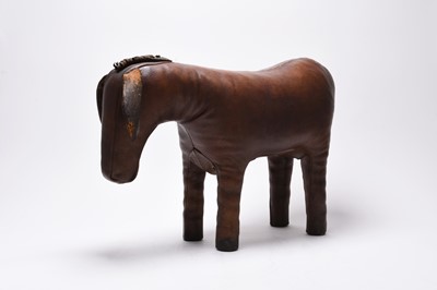 Lot 65 - A leather donkey footstool