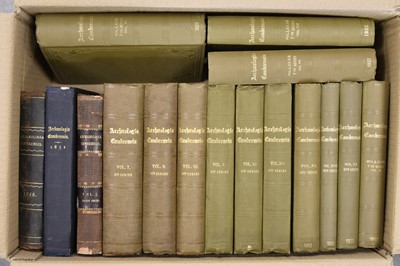 Lot 207 - ARCHAEOLOGIA CAMBRENSIS. A broken run from vol 1 (1846) to vol 119 (1970) with some duplicates.