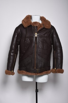Lot 229 - Post-war RAF Irvin sheepskin and brown leather flying jacket by Aviation Leathercraft