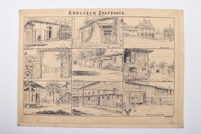 Lot 215 - WW1 Prisoner of War art by Percy P. Wood, Ruhleben internment camp