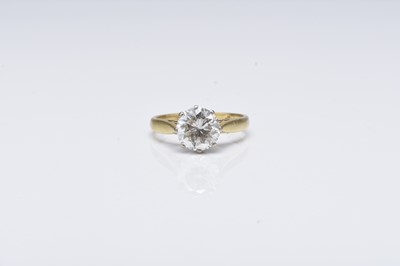 Lot 259 - An 18ct gold single stone diamond ring