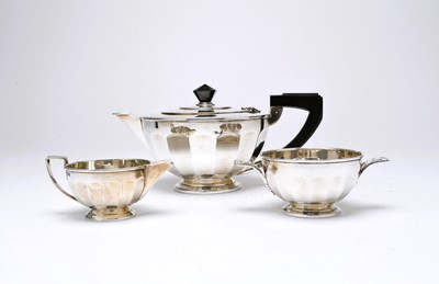 Lot 20 - A three piece silver tea service