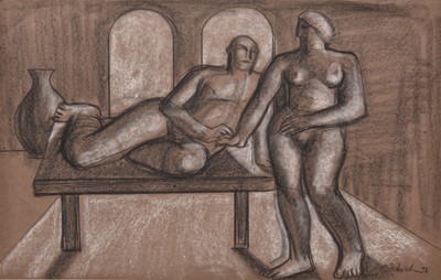 Lot 63 - Clifford Fishwick (British, 1923-1997) Lovers