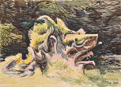 Lot 135 - James Cresser Tarr (Welsh, 1905-1996) Abstract No 116, 'Fallen Tree'